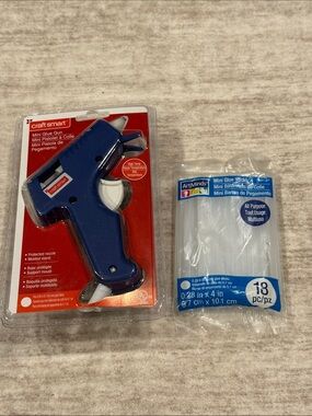 Brand new NWT Blue Mini Glue Gun with Clear Glue Sticks